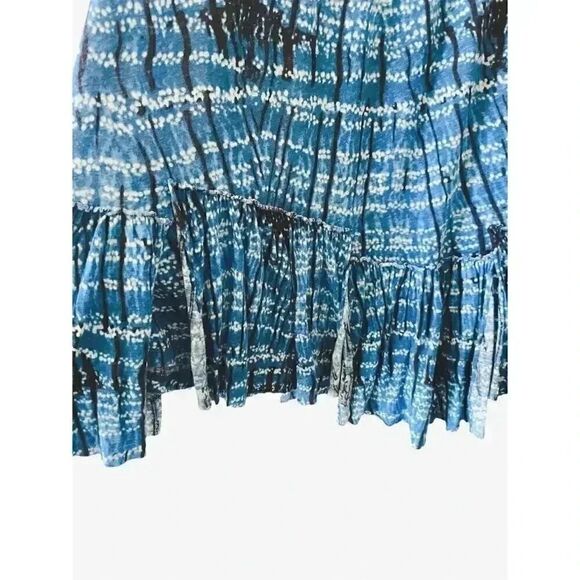 Free People Peplum Crisscross Oversized Abstract Artsy Beach Back Tank Top SZ XS - Picture 4 of 6